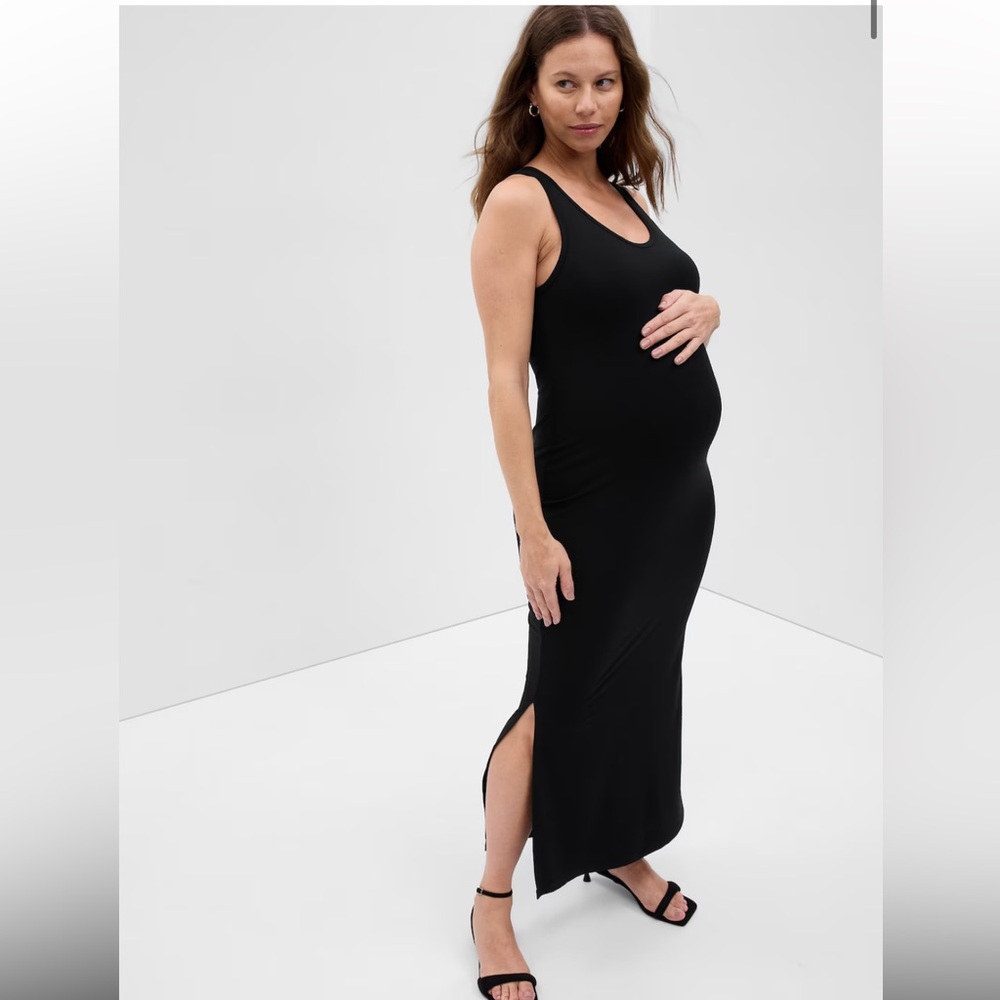 GAP Maternity Split-Hem Modal Maxi Dress